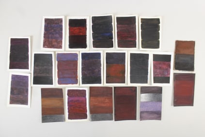 Group of 20 Clark Murray Gradient Paintings; Black, Purple, Red and Brown