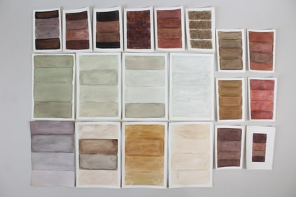 Group of 20 Clark Murray Gradient Paintings; Green, Brown, Red & Purple