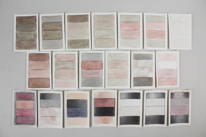Group of 20 Clark Murray Gradient Paintings, Pinks & Browns