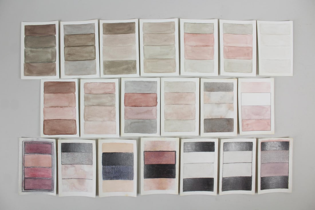 Group of 20 Clark Murray Gradient Paintings, Pinks & Browns (1 of 18)