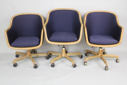 Lot of 3 Ward Bennett Office Chairs