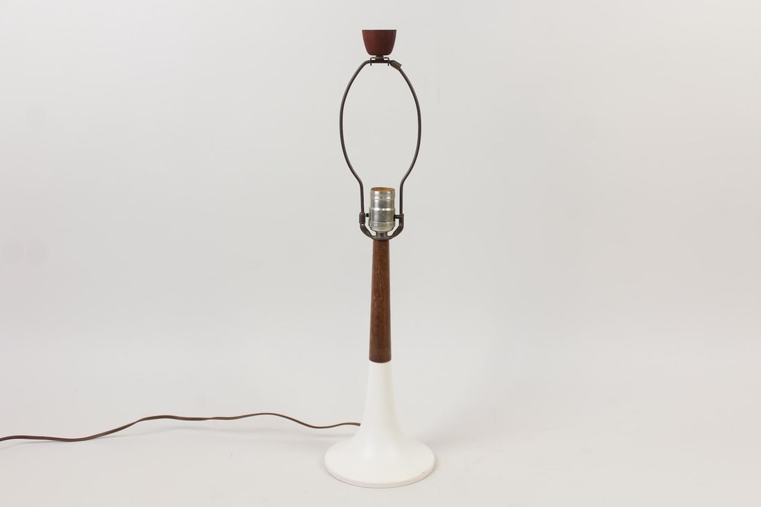 Danish Modern Teak & Ceramic Lamp, Style of Martz (1 of 8)
