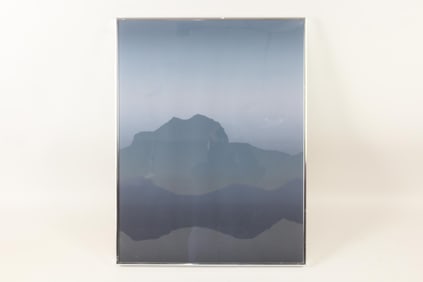 Hazy Mountain Minimalist Lithograph, Signed 16/25