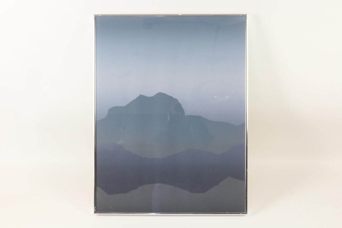 Hazy Mountain Minimalist Lithograph, Signed 16/25 (1 of 10)