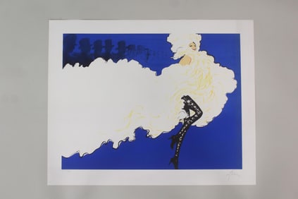 Pencil Signed Rene Gruau Print "Folies"