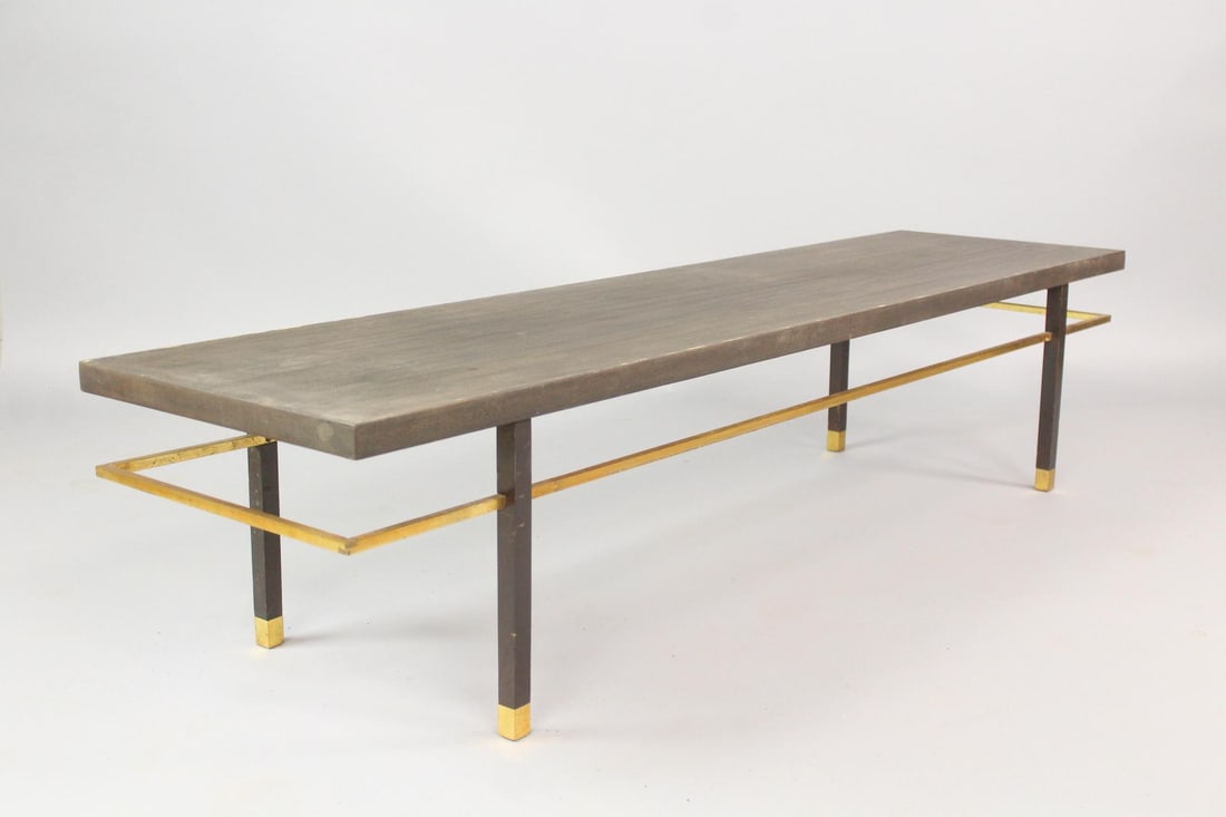 Harvey Probber Mahogany and Brass Coffee Table Bench (1 of 11)