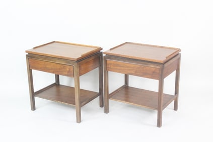 Pair of Mid Century Modern One-Drawer Side Tables