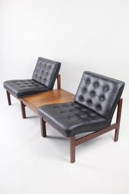 Pair of Torben Lind and Ole Gjerlov Modular Seating Group Chairs and Table
