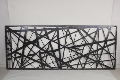 Huge 10 Ft Abstract Metal Garden Fence Sculpture