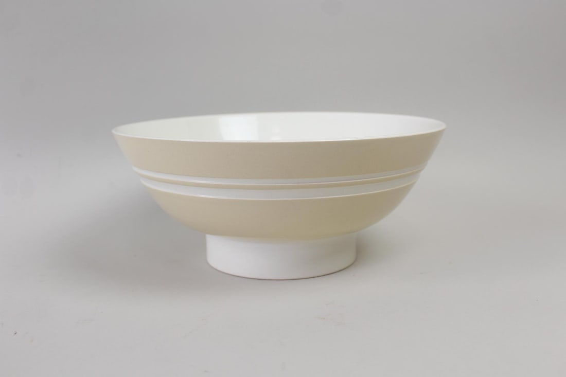 Keith Murray Wedgwood White Striped Bowl (1 of 6)