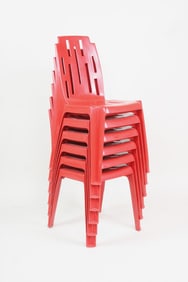 Set of 6 Pierre Paulin "Samba" Stacking Chairs for Henry Massonnet