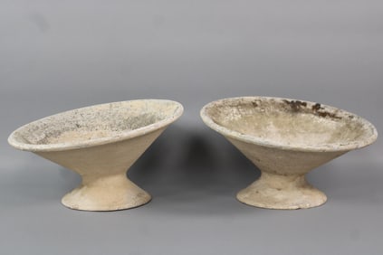 Pair of Willy Guhl Off-Kilter Planters