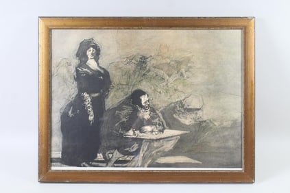 Framed Lithograph "Visions de la Duchess d'Albe" Signed Claude Weisbuch