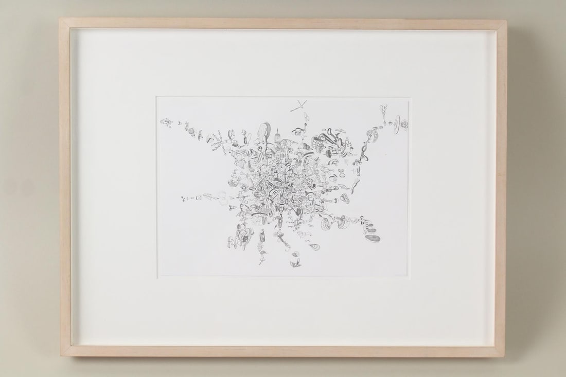 Ricardo Lanzarini Ink on Paper Drawing "Descalabro" (1 of 11)