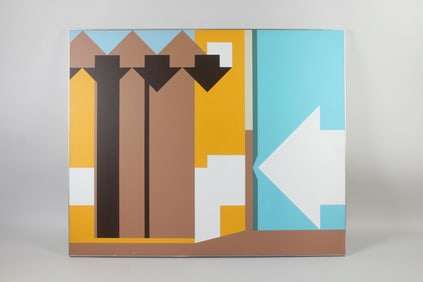 Ole Folmer Hansen Large Danish Modern Abstract Painting