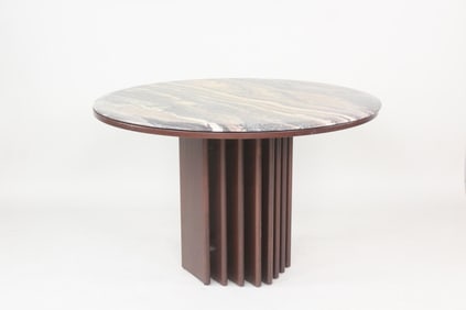 Bendixon Design Danish Modern Teak & Marble Dining Table