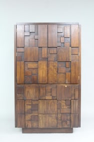 Lane "Staccato" Brutalist Tall Cabinet