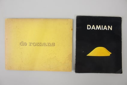 Pair of Signed Art Exhibition Catalogs, Horia Damien & de Romans