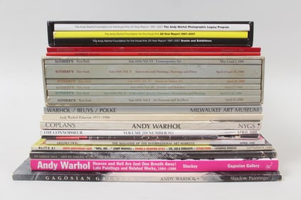 Lot of 21 Andy Warhol Related Magazines & Catalogs