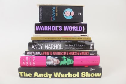 Lot of 10 Andy Warhol Related Books, Photography, Art & Films
