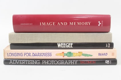 Lot of 5 Art Photography Coffee Table Books, Weegee, Peter Beard