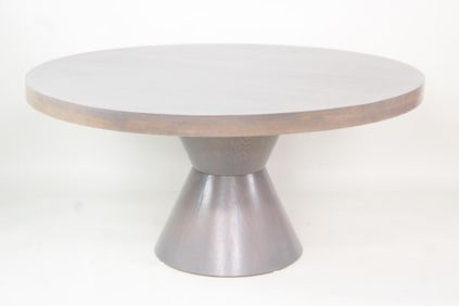 Postmodern Minimalist Pedestal Dining Table, Samuel Amoia