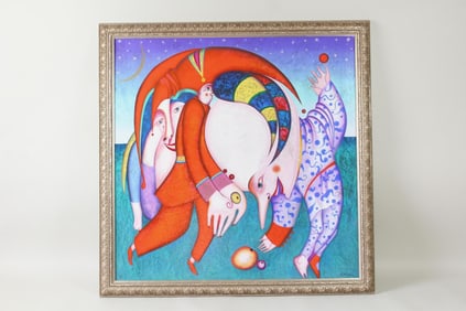 Mihail Chemiakin Surrealist Serigraph "Dancing with Fruits" Artist's Proof