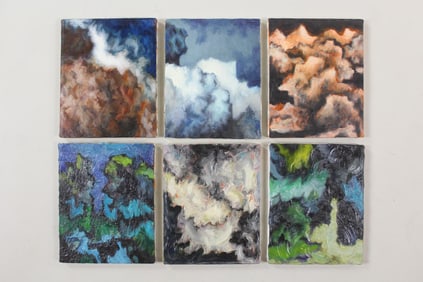 Group of 6 Clark Murray Expressionistic Paintings, Clouds