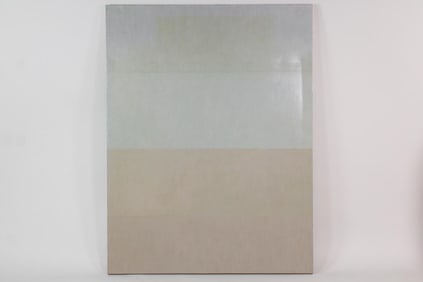 Large Clark Murray Monochromatic Gradient Painting, Light Green & Brown