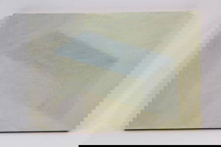 Clark Murray Expressionist Geometric Painting, Muted Green Tones