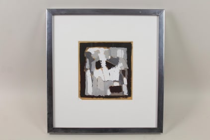 Harry A. Packman Abstract Gouache Painting 1962