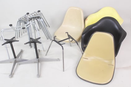 Lot of 10 Herman Miller Eames Project Chairs & Bases