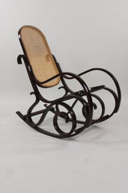 Mid Century Modern Bentwood Thonet Style Rocking Chair