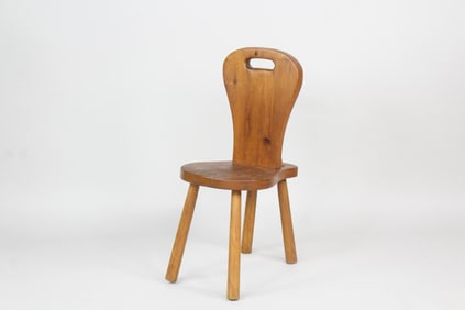 Brutalist Pine Side Chair