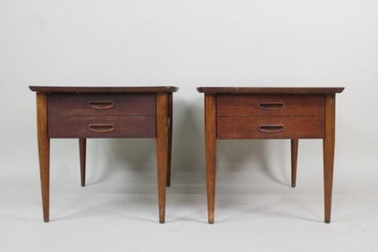 Pair of Lane Side Tables, Danish Modern