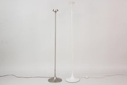Lot of 2 Mid Century Modern Floor Lamps, Laurel, Made in Switzerland