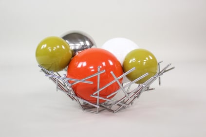 Alessi Blow-up Basket Bowl & Colorful Balls, by Fratelli Campana