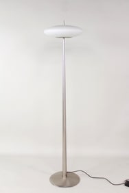 Alox Italia Postmodern Floor Lamp with Frosted Murano Shade