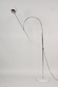 Robert Sonneman White & Chrome "Orbiter" Floor Lamp