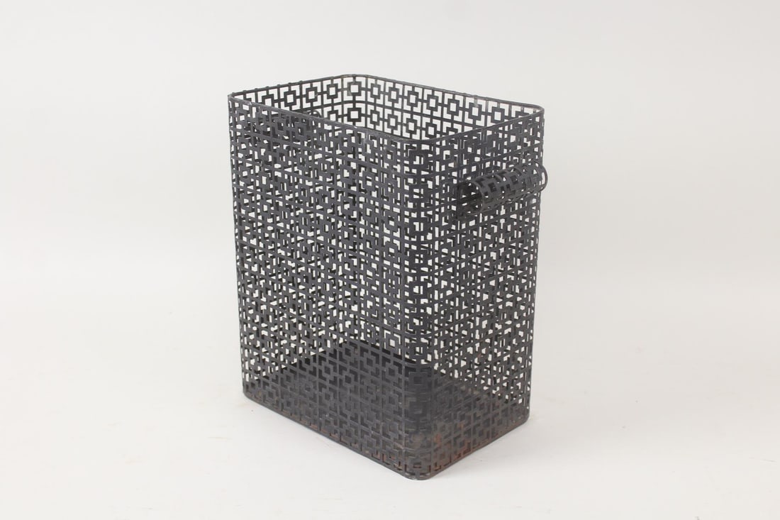 Mid Century Modern Metal Waste Basket, Mathieu Mategot Style (1 of 8)