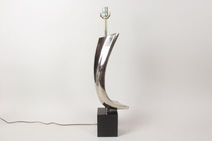 Mid Century Modern Chrome Curved Laurel Lamp