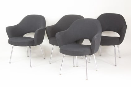Set of 4 Saarinen Knoll Executive Armchairs, 4 of 4