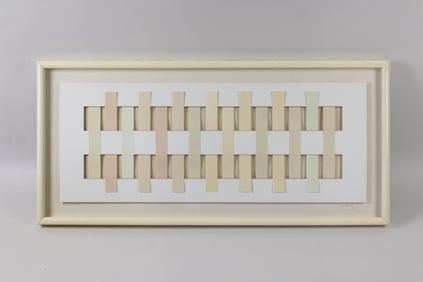 Minimalist Paper Art Titled "Chromatic Scale" Signed A.Strong