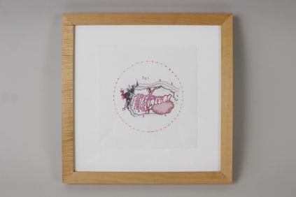 Megan Canning Contemporary Multimedia Textile Art "Tuba-Terine No.7"