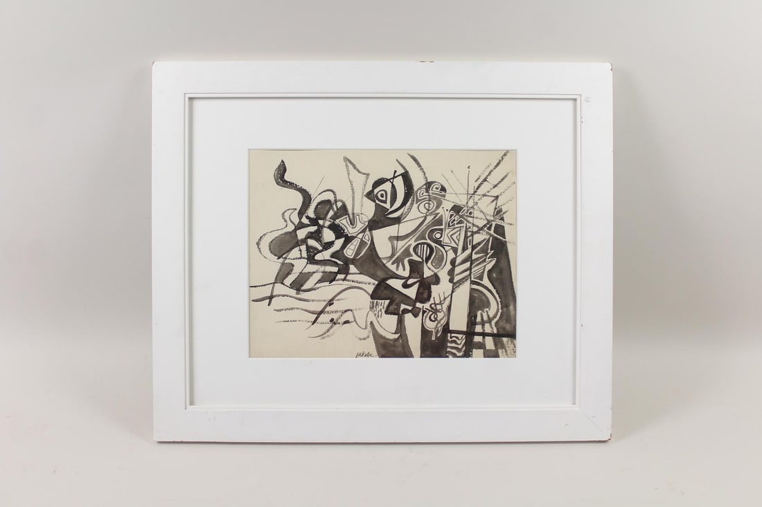Henry Jakobe Modernist Abstract Ink Drawing (1 of 8)