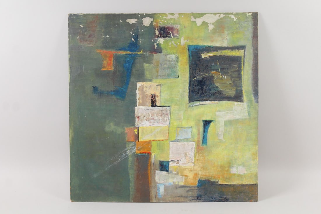 Square Colorful Geometric Abstract Painting (1 of 10)