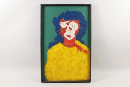 Expressionist Portrait "Requiem for an Ex-Wife", Signed R. Davis