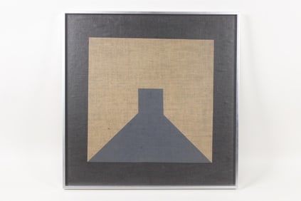 Framed Black & Gold Minimalist Geometric Print