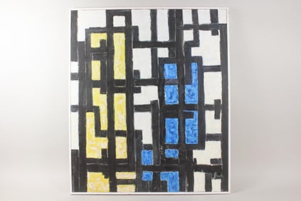 Modernist Geometric Abstract Painting, John Stark Woodstock