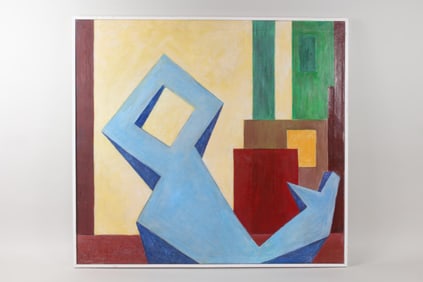 Modernist Geometric Abstract Painting, John Stark Woodstock